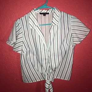 Blue striped blouse